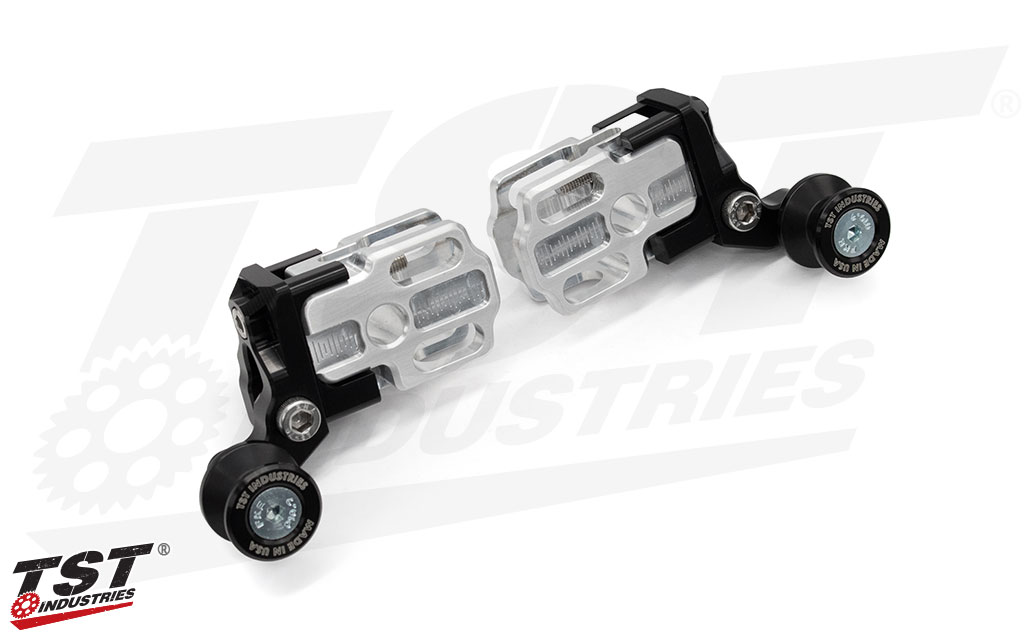 Upgrade your Kawasaki Z125 Pro with spooled captive chain adjusters.